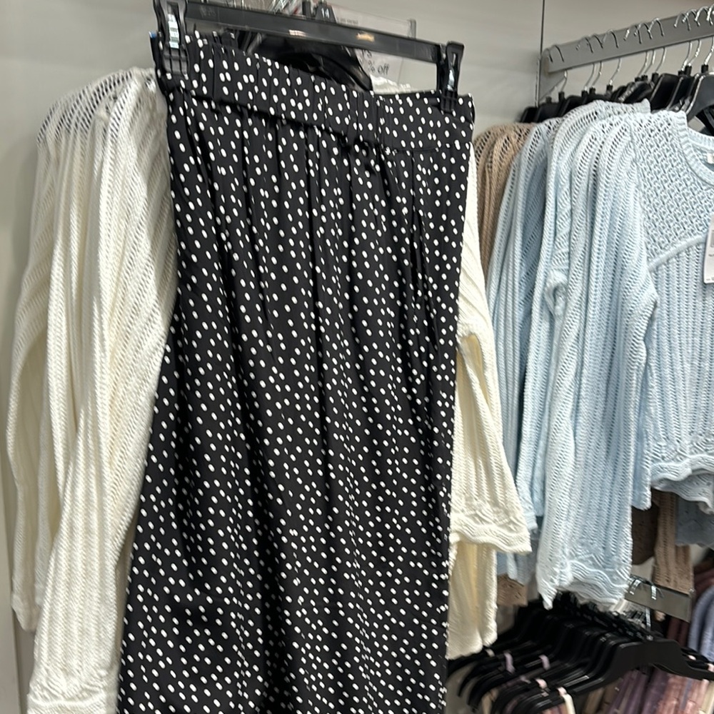 Polka Dot Black Skirt